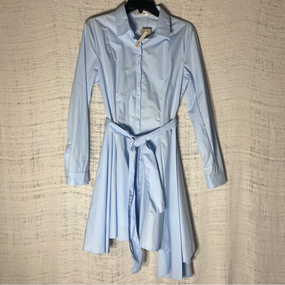 DO+BE Sky Blue Collared Shirt Dress
